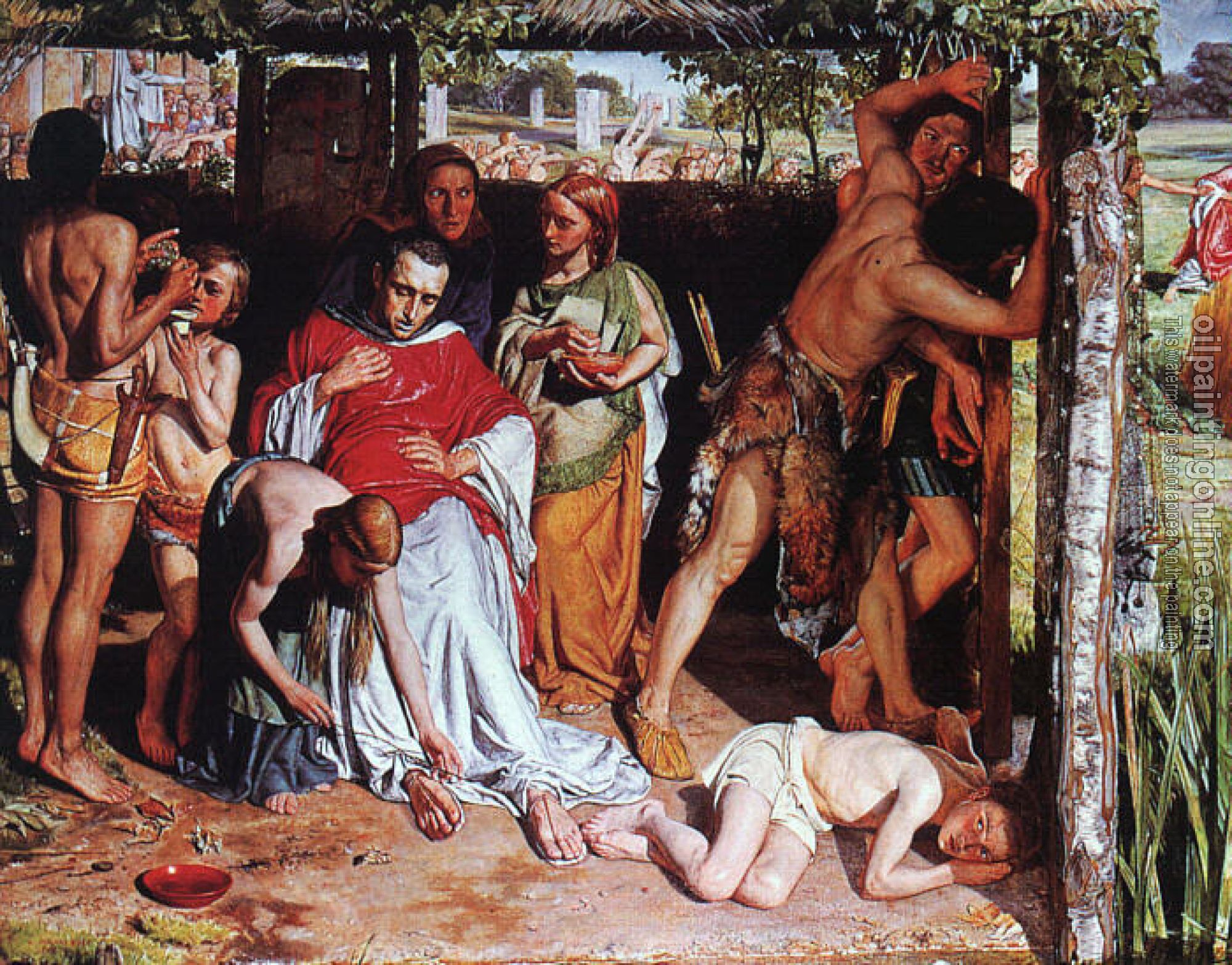 Hunt, William Holman - A Converted British Family Sheltering a Christian Missionary from the Persecution of the Druids